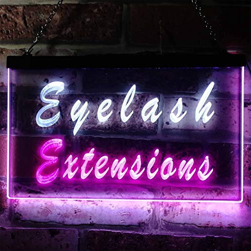 Beauty Salon Eyelash Extensions Dual LED Neon Light Sign
